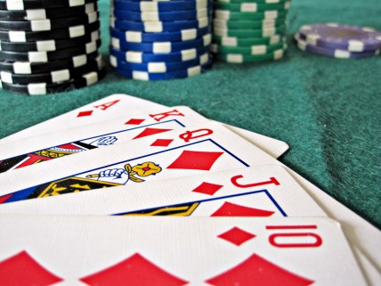 Poker in a casino