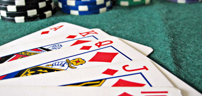 Poker in a casino
