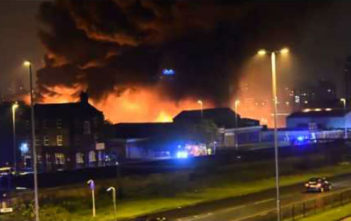 Fire at indistrial park in Leeds