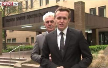 Max Clifford photobombs Sky News reporter