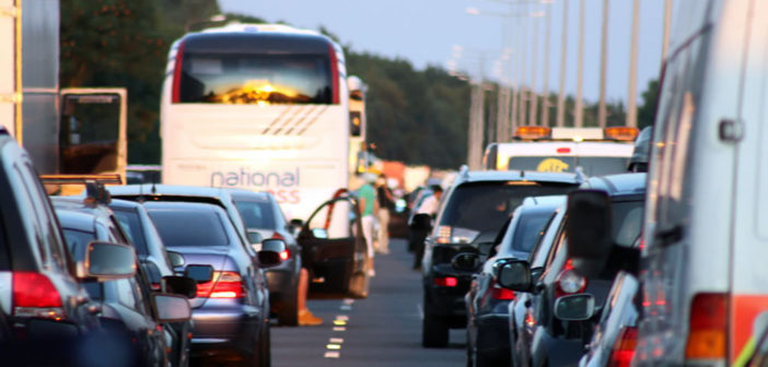 Motorway tailback / traffic