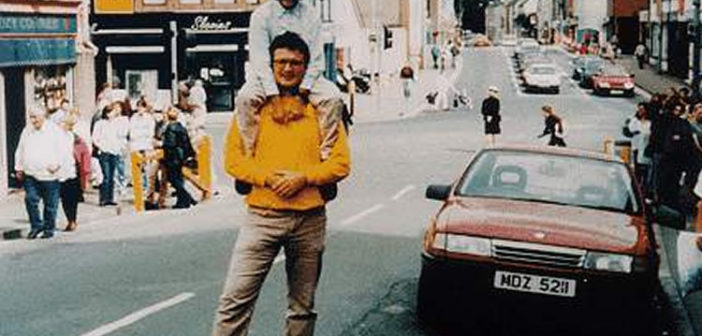 Red Vauxhall Cavalier that contained the explosives before the bombing in Omagh in 1998