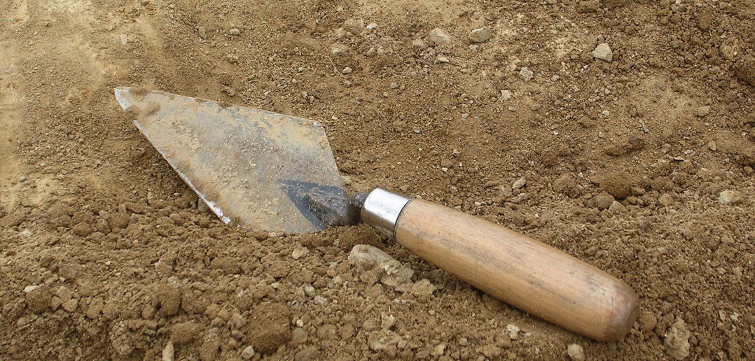 Trowel as used on archaeological digs