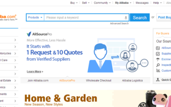 Alibaba screenshot