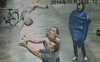 Moment man catches baby man catches baby falling from second story window caught on video