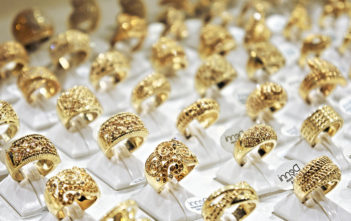 Gold and diamond rings