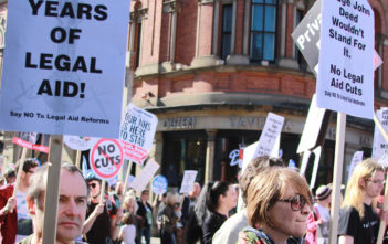 Protests against cuts to legal aid