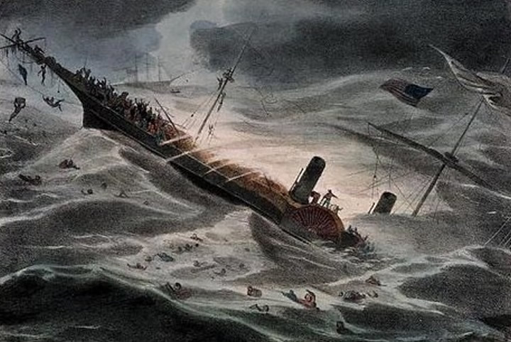 Sinking of SS Central America by J. Childs
