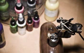 Tattoo ink and needle