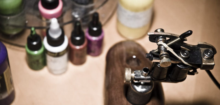Tattoo ink and needle