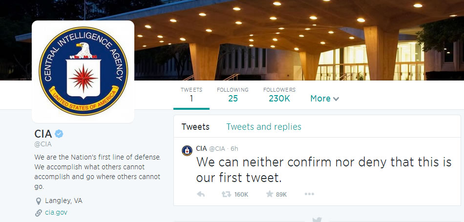 CIA on Twitter