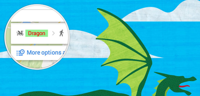 Google Maps dragon Easter egg