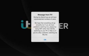 ITV Player World Cup issues