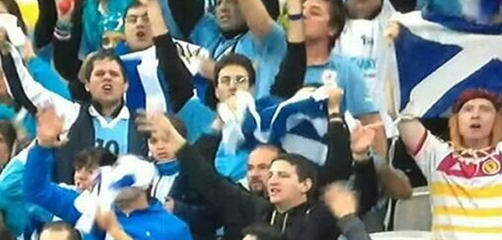 Scotland fan mark-McConville at England vs Uruguay
