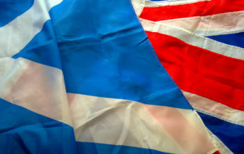 Scottish Saltire and Union Flag