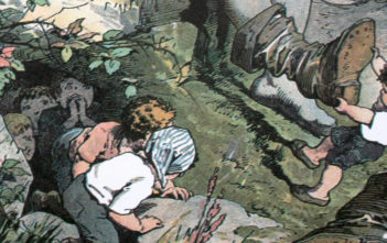 Tom Thumb and the Giant fairy tale