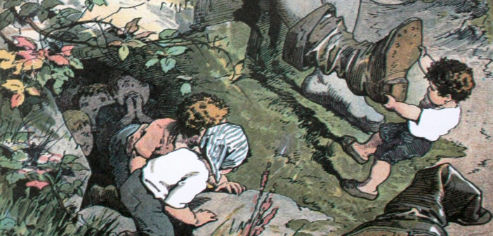 Tom Thumb and the Giant fairy tale
