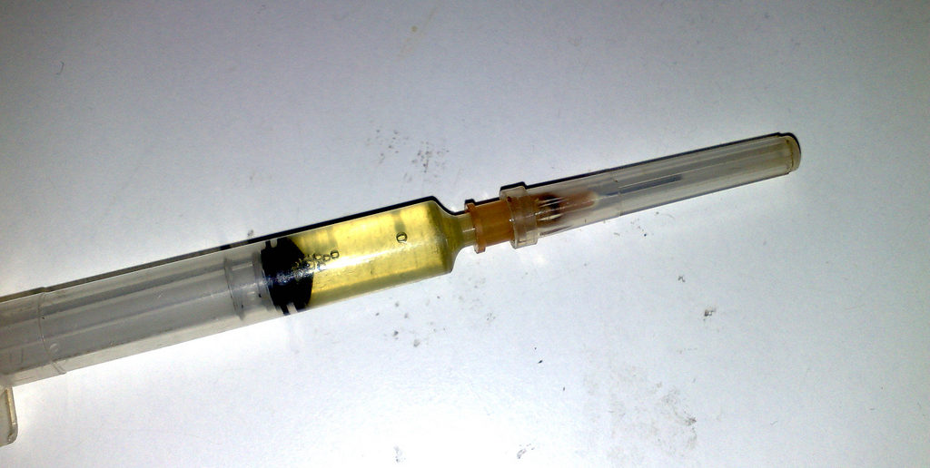 Heroin needle
