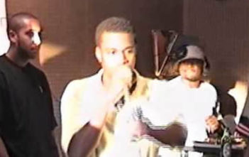 Kanye West raps at Fat Beats, NY in 1996