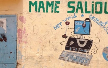 Internet cafe in Senegal, Africa