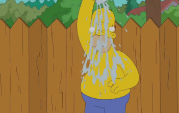 Homer Simpson takes ALS Ice Bucket Challenge
