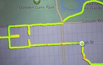 Penis-shaped Nike+ running map