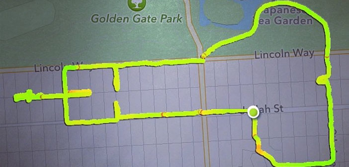 Penis-shaped Nike+ running map
