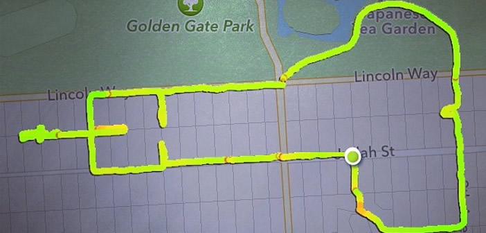 Penis-shaped Nike+ running map