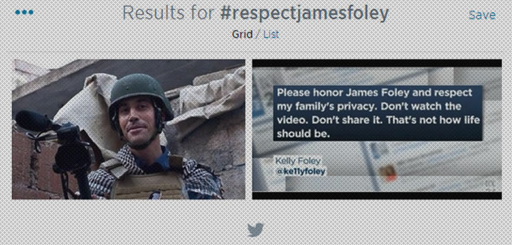 #RespectJamesFoley on Twitter