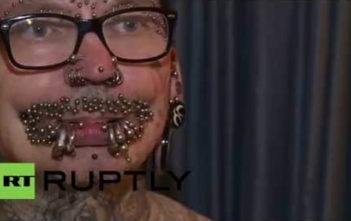 World's most pierced man