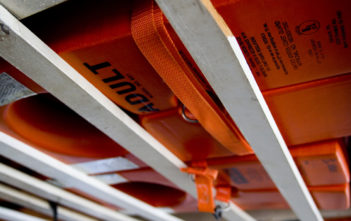 Lifejackets on a boat