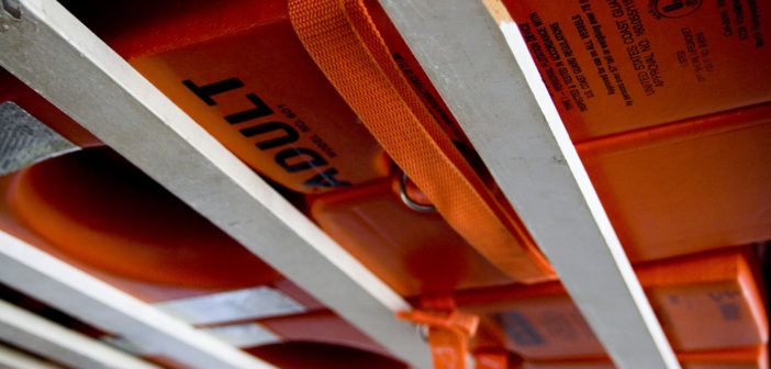 Lifejackets on a boat