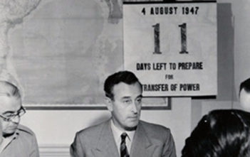 Lord Mountbatten on 4 August 1947 preparing for Indian independence