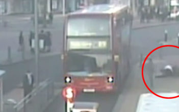 CCTV footage of fight over bus fare