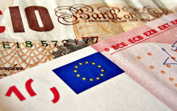 Euro and pounds money