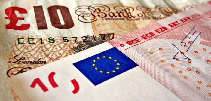 Euro and pounds money