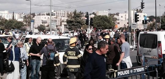 Car rams pedestrians in Jerusalem