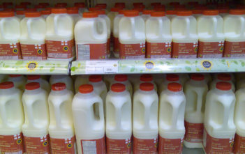 Milk in a supermarket