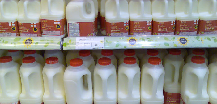 Milk in a supermarket