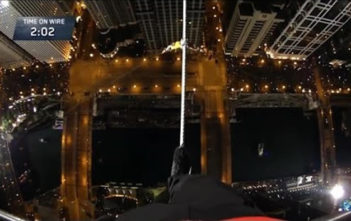 Nik Wallenda sets tightrope records in Chicago