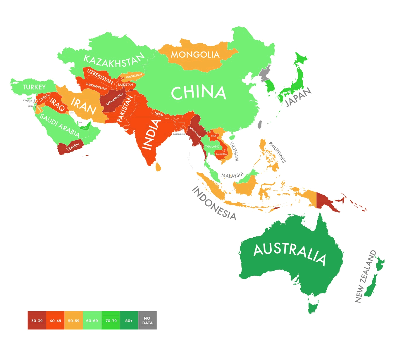 Climate change survival (Asia and Australasia)