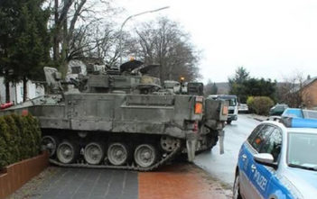 Tank crashes in Paderborn