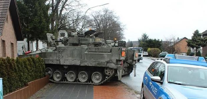 Tank crashes in Paderborn