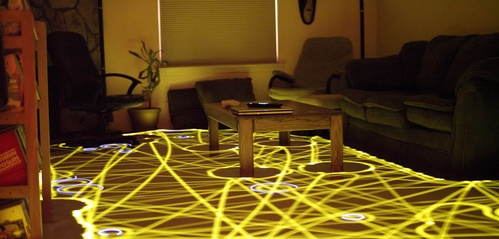 Path of a Roomba hoover/vacuum cleaner