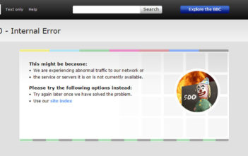 BBC News 500 error