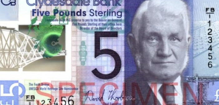 Clydesdale Bank £5 bank note