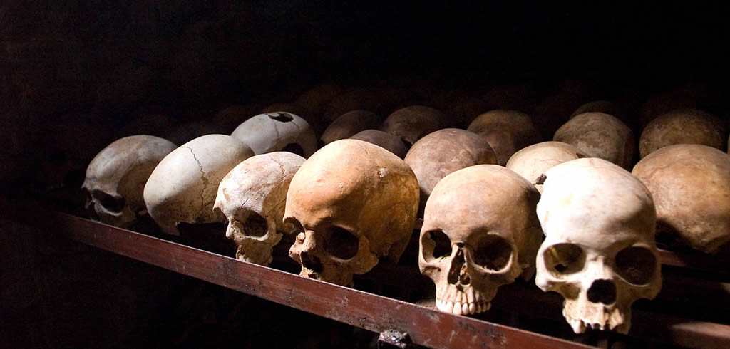 Rwandan Genocide skulls