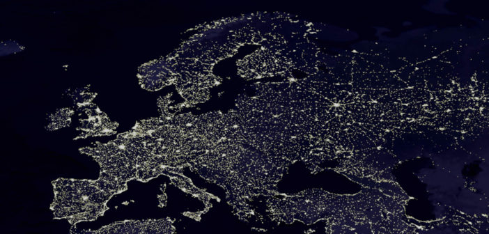 Europe at night