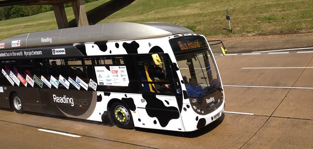Cow manured-powered bus beats speed record