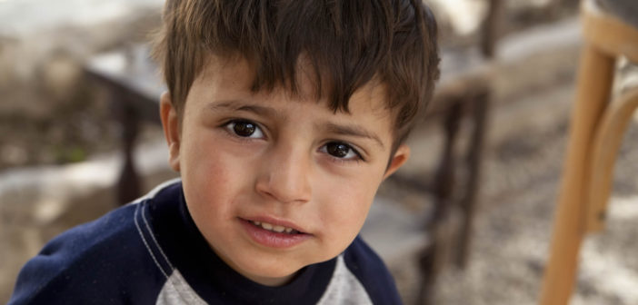 Syrian refugee boy